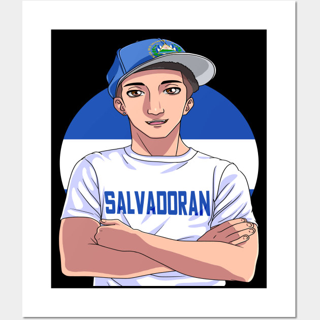 El Salvador Flag Salvadoran Pride Latin Heritage Wall Art by Noseking